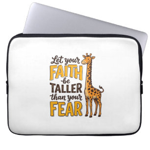 Tro över rädsla Giraff Vintage Kristet Tröja De Laptop Fodral
