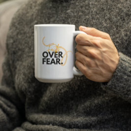 Tro över rädsla kaffemugg