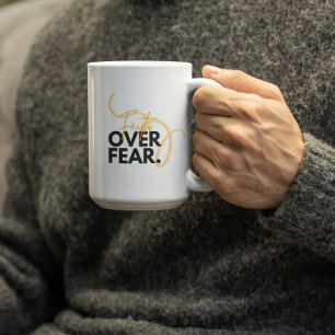 Tro över rädsla kaffemugg