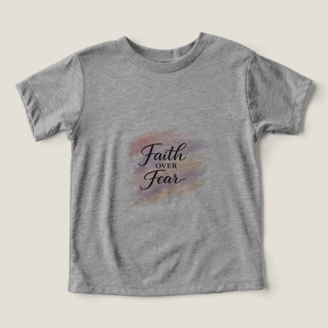 Tro över rädsla – Modern kristen inspiration T Shirt (Design Framsida)