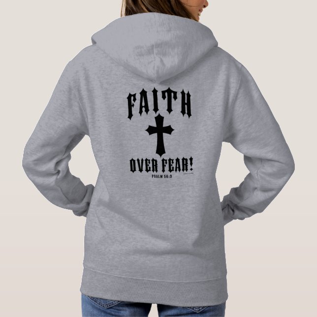 Tro över rädsla Psalm 56:3 T Shirt (Baksida)