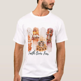 Tro över rädsla Psaltaren 23:4 Hösttröja T Shirt