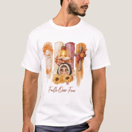 Tro över rädsla Psaltaren 23:4 Inbunden journal T Shirt