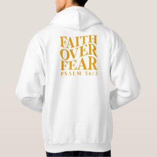 Tro över rädsla Psaltaren 56:3 Kristet bibelvers Hoodie