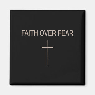 Tro över rädsla Subtil kristen minimalistisk relig Magnet