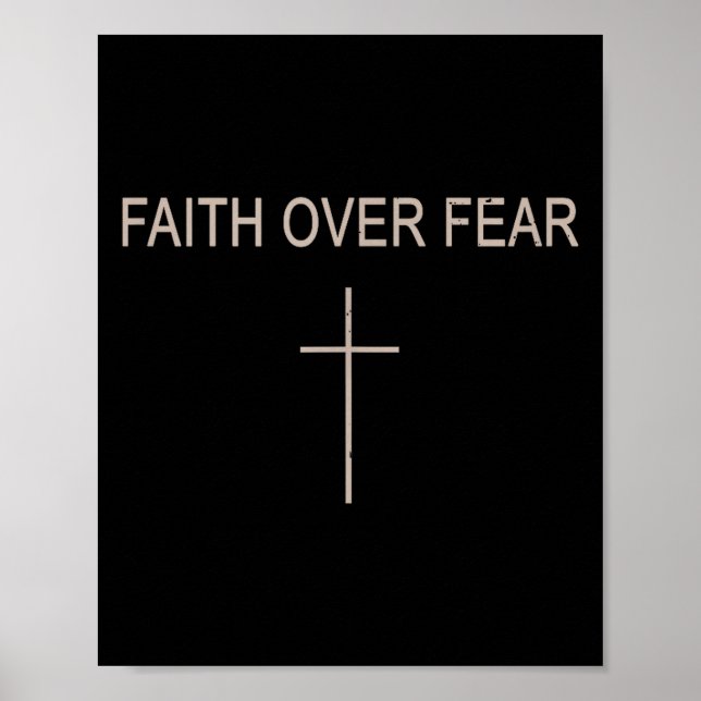 Tro över rädsla Subtil kristen minimalistisk relig Poster (Framsidan)