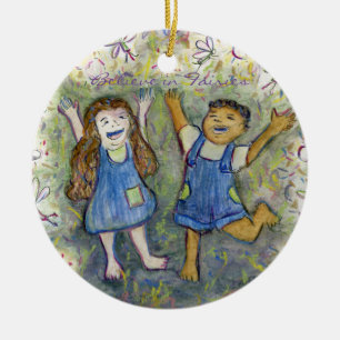 Tro på Älvor Roligt Art Anpassningsbar Ornaments Julgransprydnad Keramik