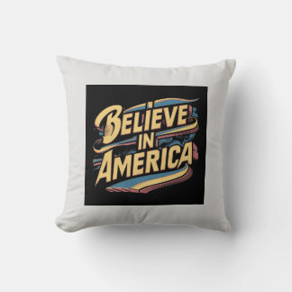 "Tro på Amerika Patriotic Pillow" Kudde