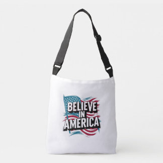 "Tro på Amerika Patriotic Tote Bag" Axelväska