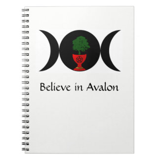 Tro på Avalon Spiralanteckningsbok Anteckningsbok Med Spiral