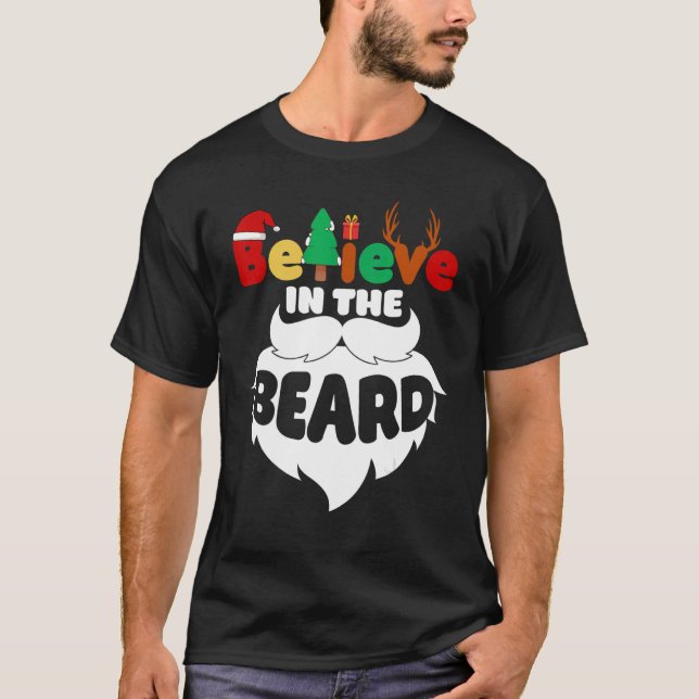 Tro på Beard-julen i Jultomten Julafton T Shirt (Framsida)