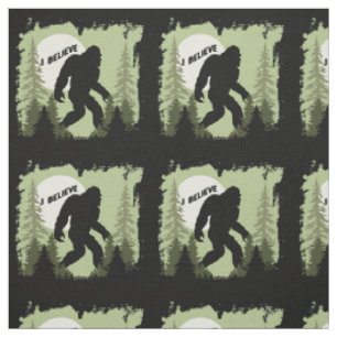 Tro på Bigfoot Sasquatch mönstrad Tyg