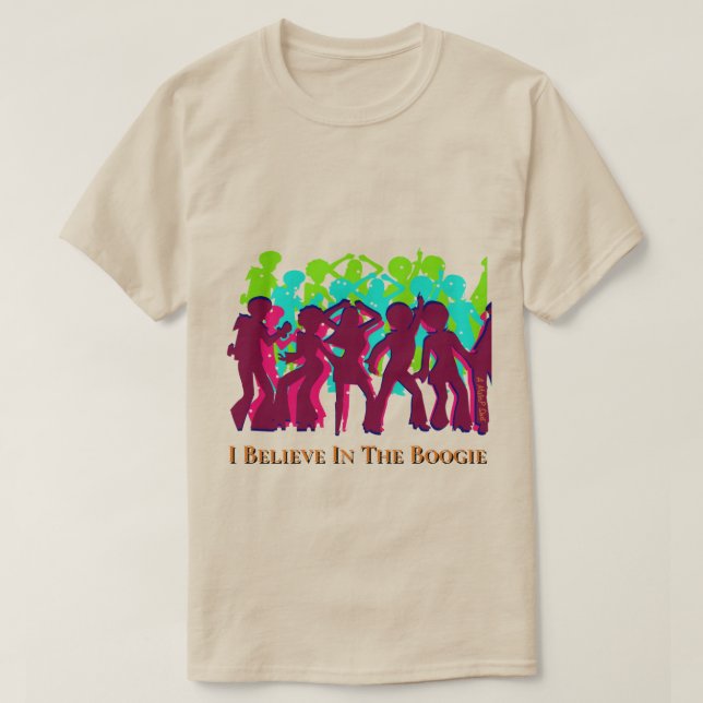 Tro på Boogie - en minister T Shirt (Design framsida)