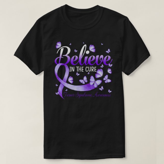 Tro på Cure Turner Syndrome Awareness Butt T Shirt (Design framsida)