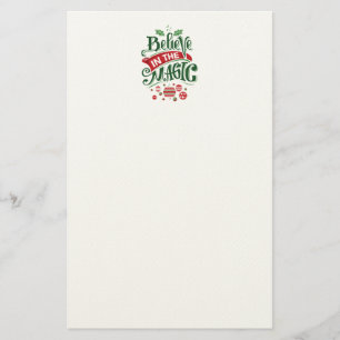 Tro på den magiska jultypografin brevpapper
