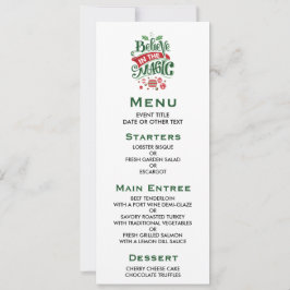 Tro på den magiska jultypografin inbjudningar