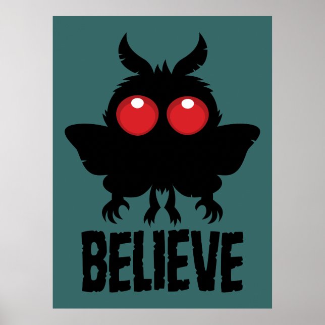 Tro på den mystiska Mothman Poster (Framsidan)