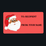 Tro på den svarta Jultomten-tryckta etiketten Fraktsedel<br><div class="desc">Tro på Personligen Svart Jultomten utskriven Gift-etikettmall Bild © GraphicFactory.com</div>