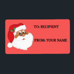 Tro på den svarta Jultomten-tryckta etiketten Fraktsedel<br><div class="desc">Tro på Personligen Svart Jultomten utskriven Gift-etikettmall Bild © GraphicFactory.com</div>