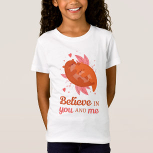 Tro på dig och mig som klumpar ottrar med hjärtan t shirt