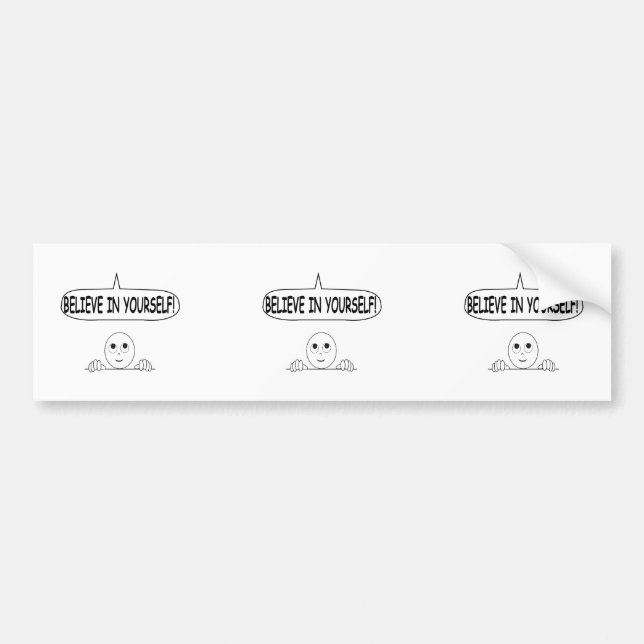 Tro på dig själv bildekal (Framsidan)