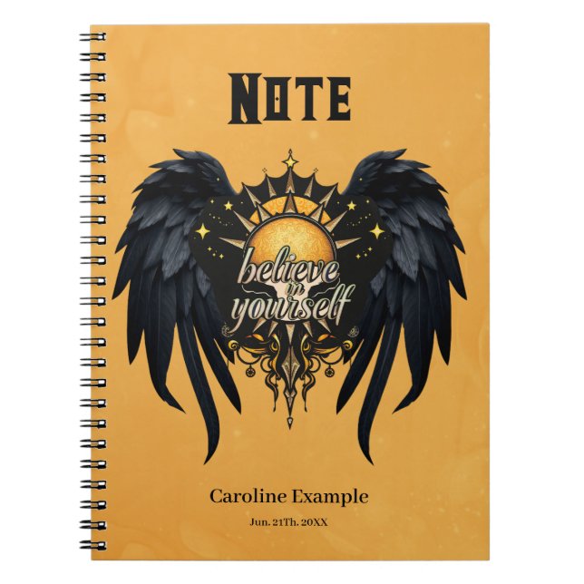 Tro på dig själv, ett brev anteckningsbok (Framsidan)