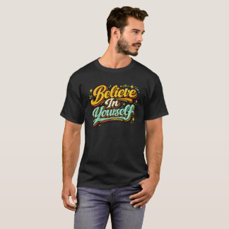 Tro på dig själv: Färgrik handskrift T Shirt
