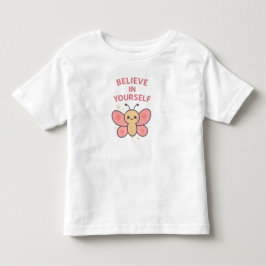 Tro på dig själv fjäril – söt liten flicka t shirt