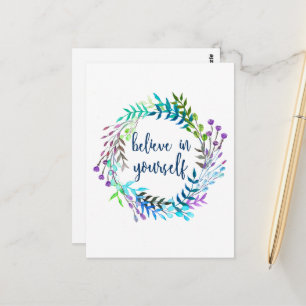 "Tro på dig själv" inspirationsoffert Vykort
