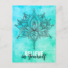 Tro på dig själv Lotus Mandala Turkos