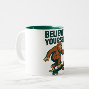 Tro på dig själv Motivation Konst Två-Tonad Mugg