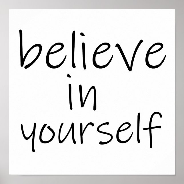 Tro på dig själv poster (Framsidan)