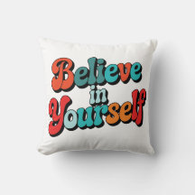 Tro på dig själv Retro Motiverande Citat Typografi