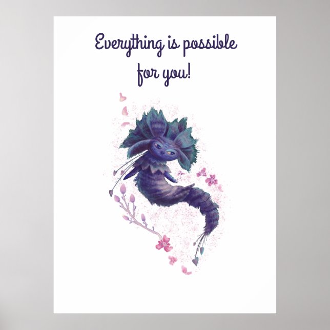 tro på dig själv som barn för motivation poster (Framsidan)