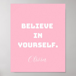Tro på dig själv, uppmuntra till konsthantverk för poster