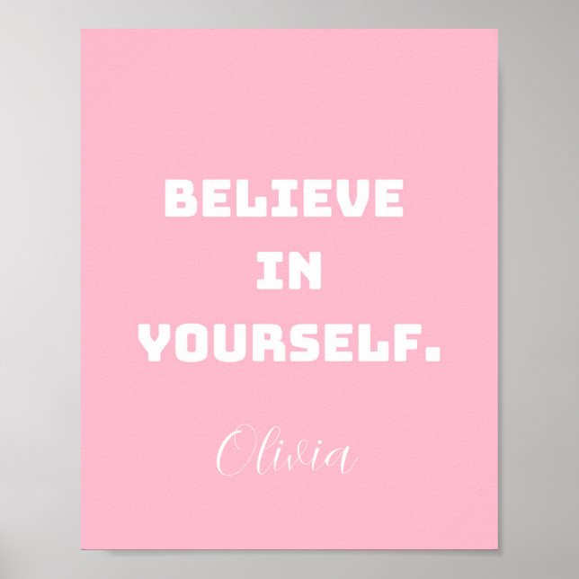 Tro på dig själv, uppmuntra till konsthantverk för poster (Framsidan)