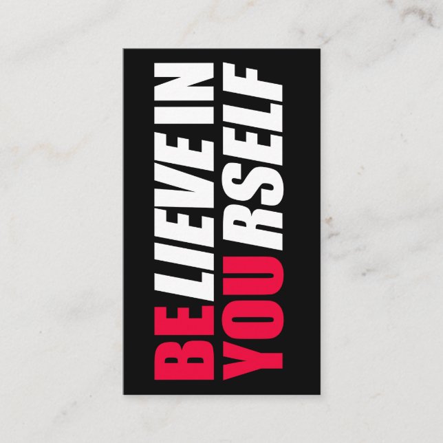 Tro på dig själv visitkort (Framsida)