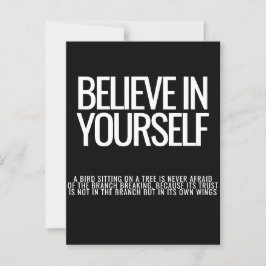 Tro på dig själv - vykort för inspirationsoffert