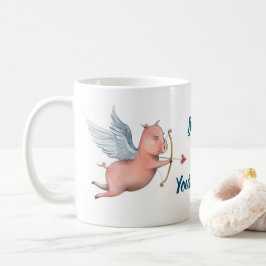 Tro på din drömmar om Cupid-mall för Gris Kaffemugg