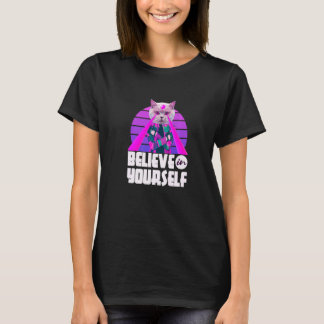 Tro på din egen Coola Lustigt Sarcastic Cat Graph T Shirt