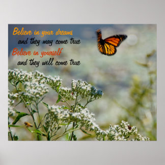 Tro på din egen fjäril Motivational Poster