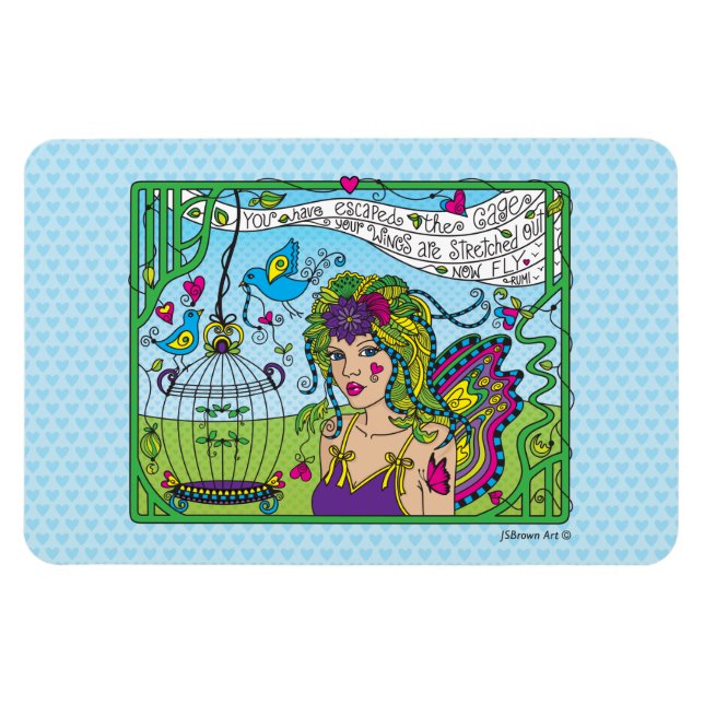 Tro på din egen_flexibla magnet 6 x 4 tum (Horisontell)