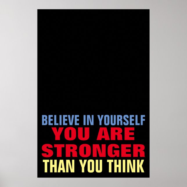 Tro på din egen förtroendefråga om motivation poster (Framsidan)