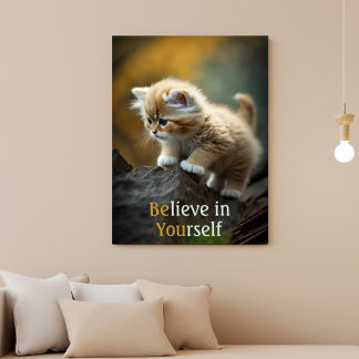 Tro på din egen inspirerande kattPoster Poster