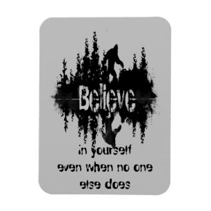 Tro på din egen inspirerande offertfot magnet