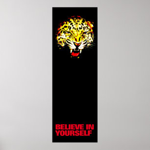 Tro på din egen leopard Pop Art Motivational Poster