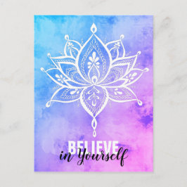 Tro på din egen Lotus Mandala Rosa Blue Vykort