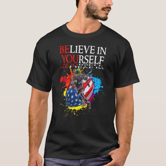 Tro på din egen modell för fotbolls-backprint t shirt (Framsida)