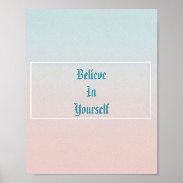Tro på din egen motivation att Poster (Framsidan)