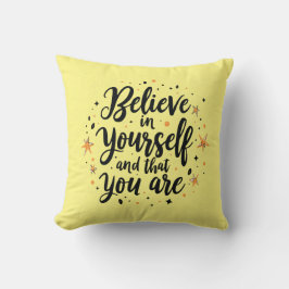 Tro på din egen Motiverande offertdesign Kudde